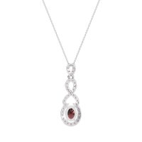 Infinity Modern Oval Necklace