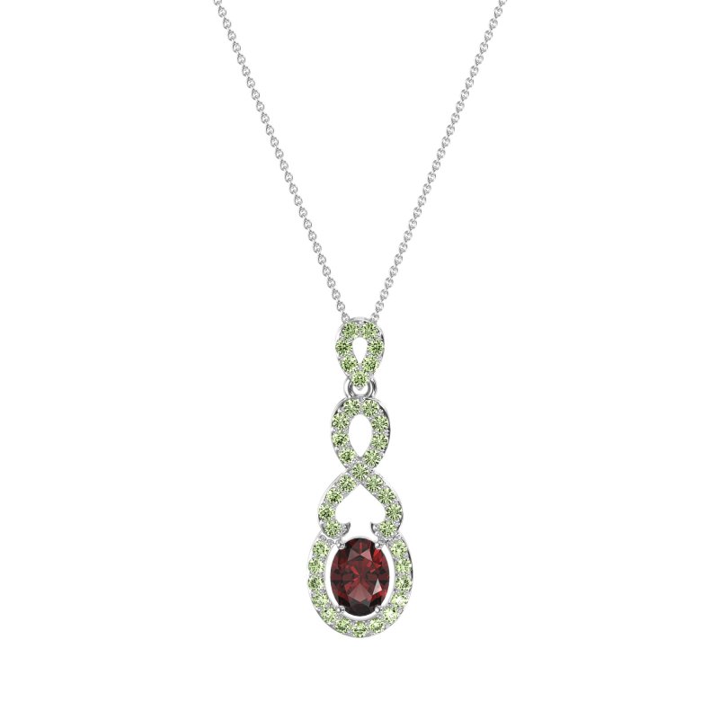 Infinity Modern Oval Necklace