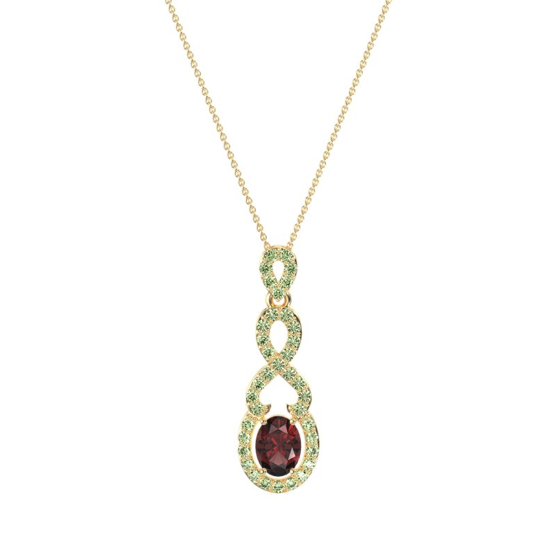 Infinity Modern Oval Necklace
