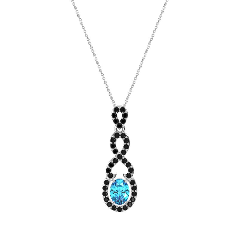 Infinity Modern Oval Necklace