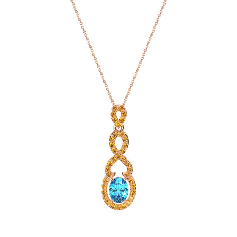 Infinity Modern Oval Necklace