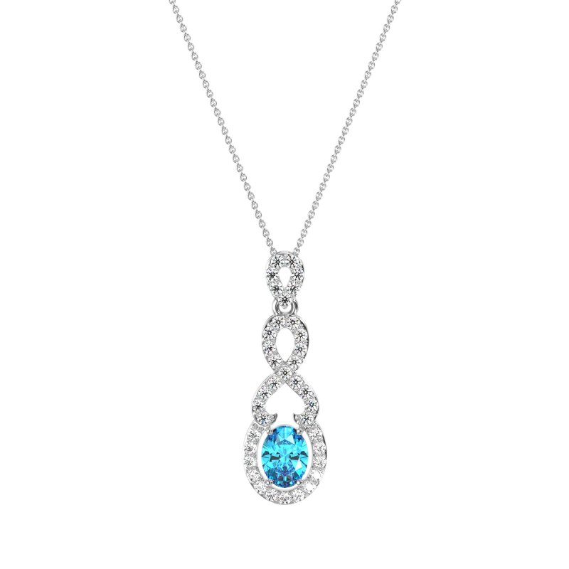 Infinity Modern Oval Necklace