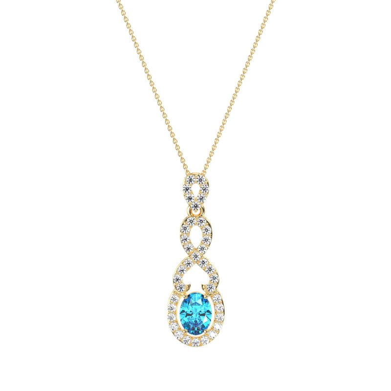Infinity Modern Oval Necklace