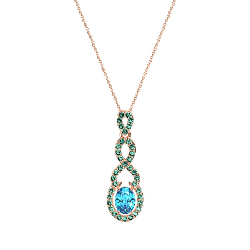 Infinity Modern Oval Necklace