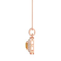 Double Halo Cushion Necklace