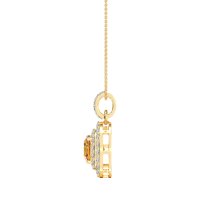 Double Halo Cushion Necklace