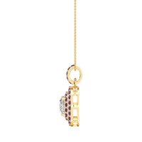 Double Halo Cushion Necklace