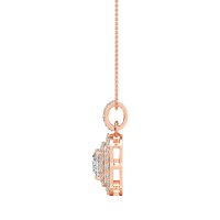 Double Halo Cushion Necklace