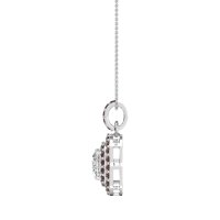 Double Halo Cushion Necklace
