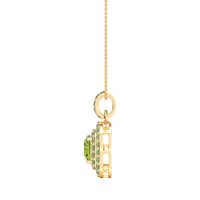 Double Halo Cushion Necklace