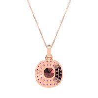 Double Halo Cushion Necklace