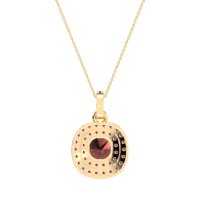 Double Halo Cushion Necklace