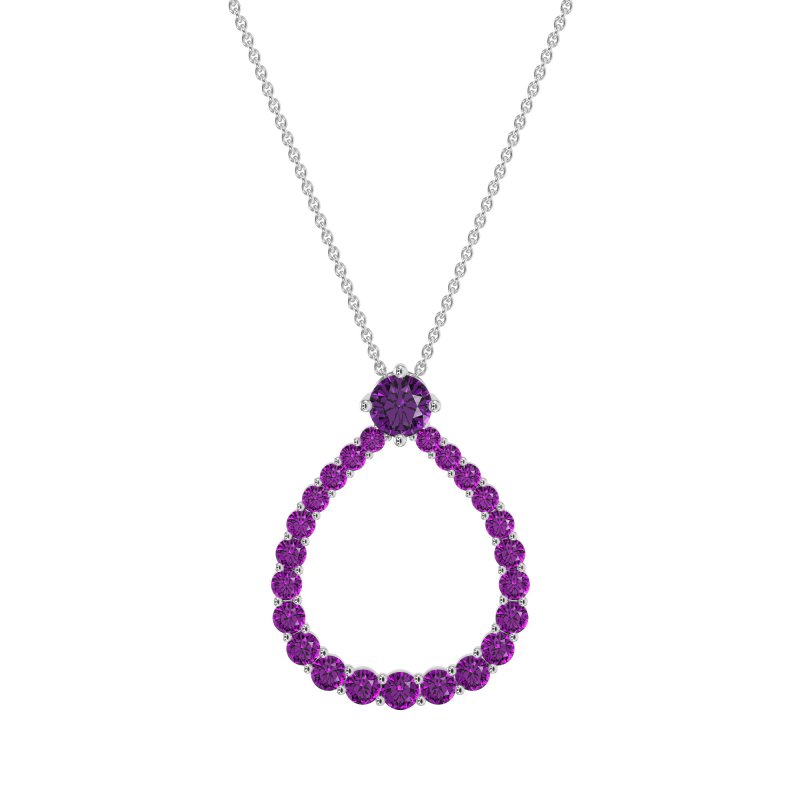 Tear Drop Halo Necklace