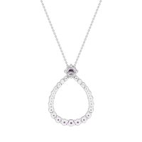 Tear Drop Halo Necklace