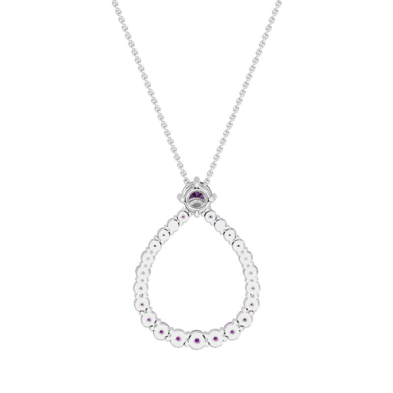Tear Drop Halo Necklace