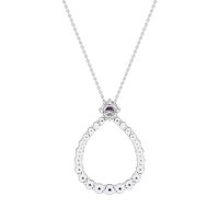 Tear Drop Halo Necklace
