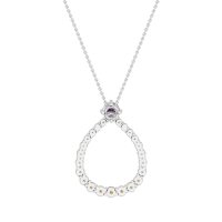 Tear Drop Halo Necklace
