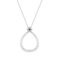 Tear Drop Halo Necklace