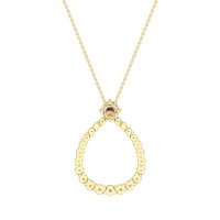 Tear Drop Halo Necklace