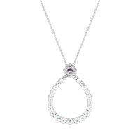 Tear Drop Halo Necklace