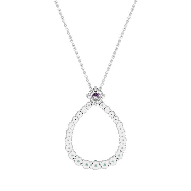 Tear Drop Halo Necklace