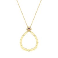 Tear Drop Halo Necklace