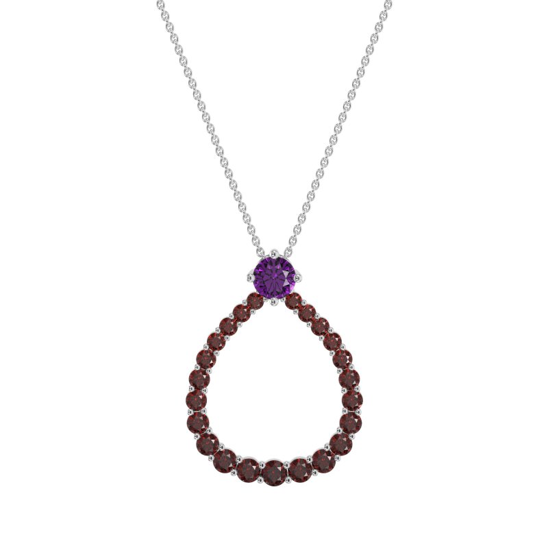 Tear Drop Halo Necklace