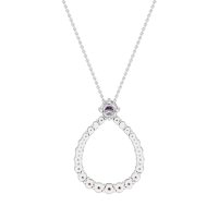 Tear Drop Halo Necklace