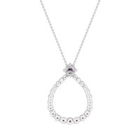 Tear Drop Halo Necklace