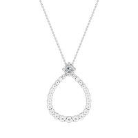 Tear Drop Halo Necklace