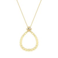Tear Drop Halo Necklace