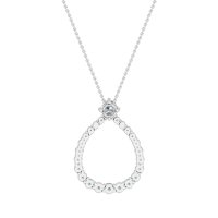 Tear Drop Halo Necklace