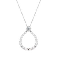 Tear Drop Halo Necklace