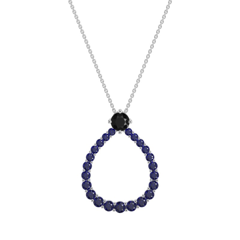 Tear Drop Halo Necklace