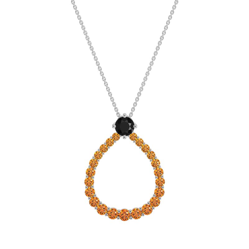 Tear Drop Halo Necklace