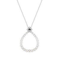 Tear Drop Halo Necklace