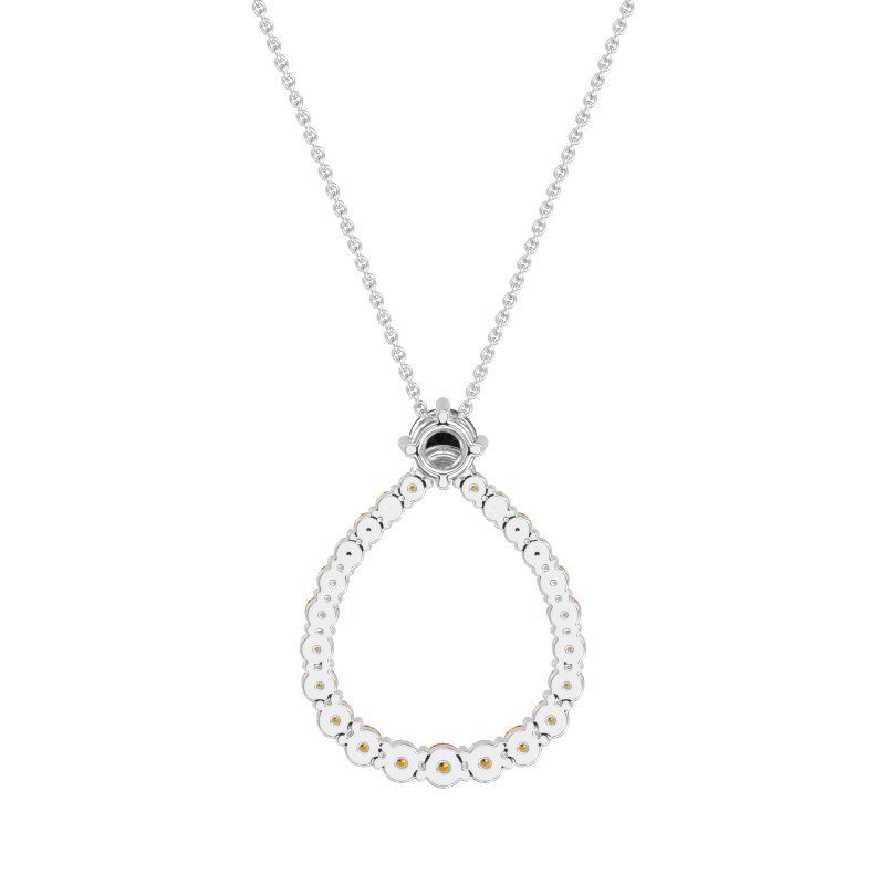Tear Drop Halo Necklace