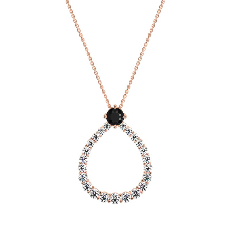 Tear Drop Halo Necklace