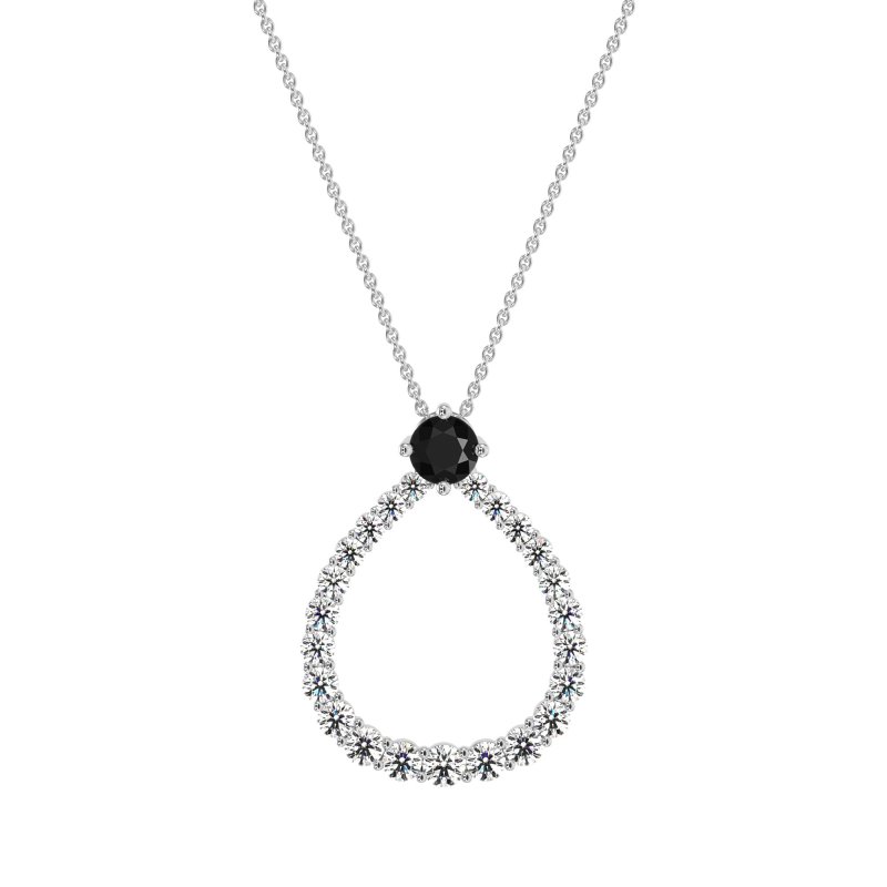 Tear Drop Halo Necklace