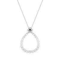 Tear Drop Halo Necklace