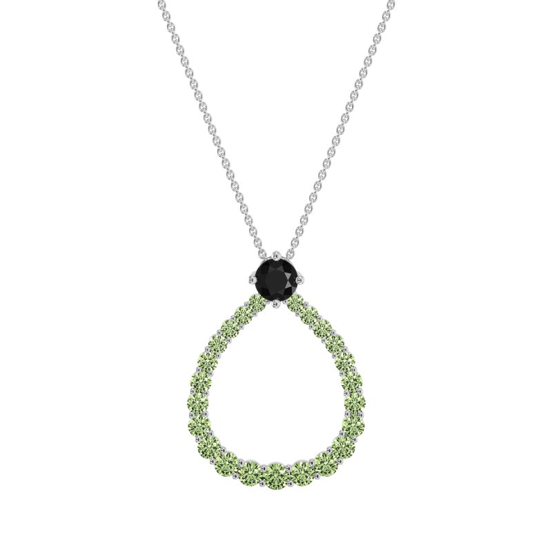 Tear Drop Halo Necklace