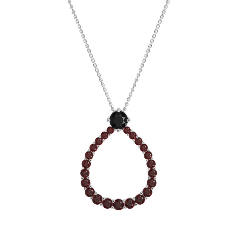 Tear Drop Halo Necklace