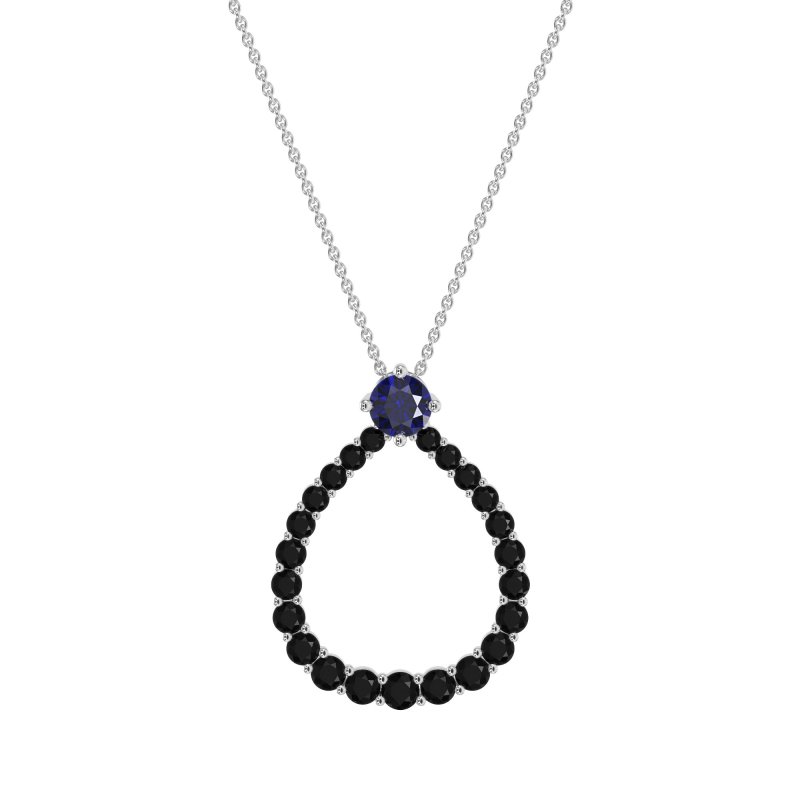 Tear Drop Halo Necklace