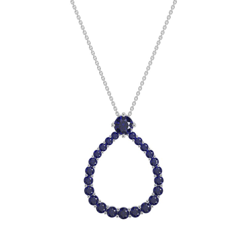 Tear Drop Halo Necklace