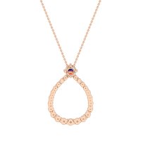 Tear Drop Halo Necklace