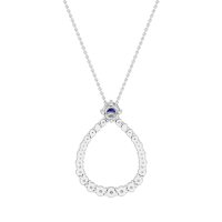 Tear Drop Halo Necklace