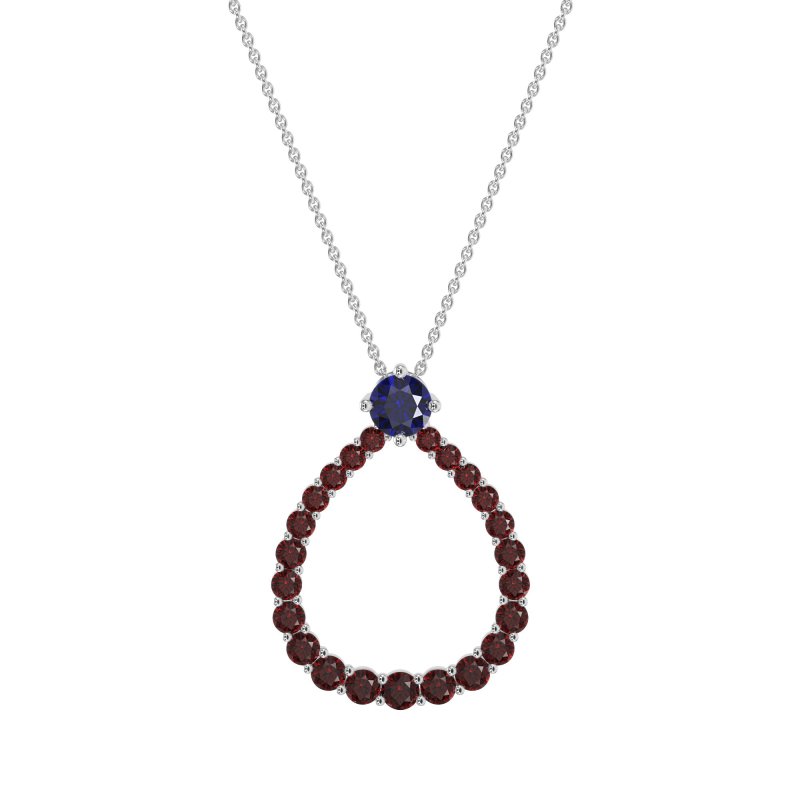 Tear Drop Halo Necklace