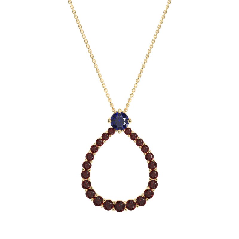 Tear Drop Halo Necklace