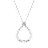 Tear Drop Halo Necklace