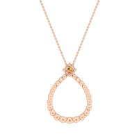 Tear Drop Halo Necklace